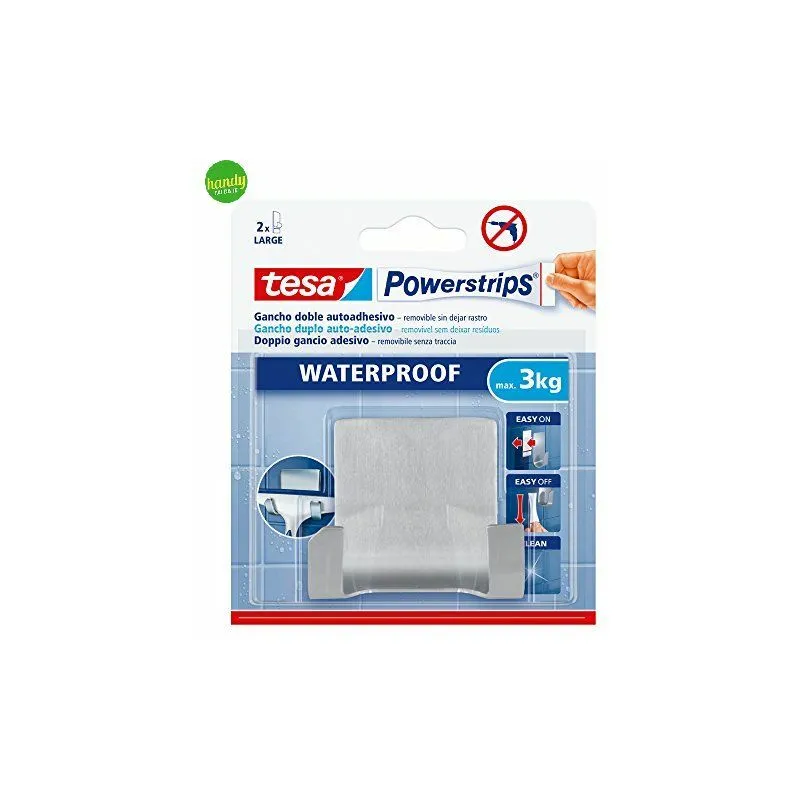  - Power strips gancio doppio waterproof max 3 kg 2 strisce