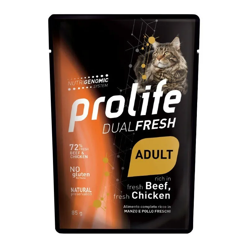 Dual Fresh per Gatti Adult da 85 gr Manzo e Pollo - Prolife