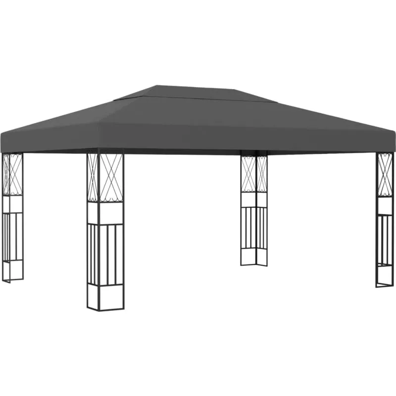 Gazebo 3x4 m Antracite in Tessuto - Vidaxl