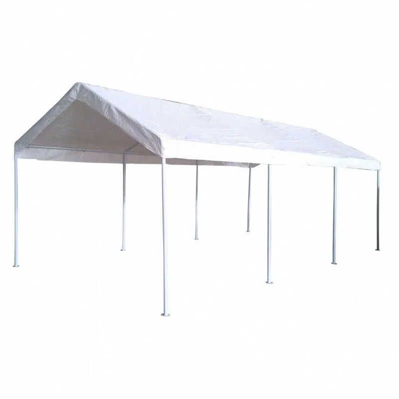 Giordanoshop - Gazebo Auto 3x6 m in Acciaio Bianco