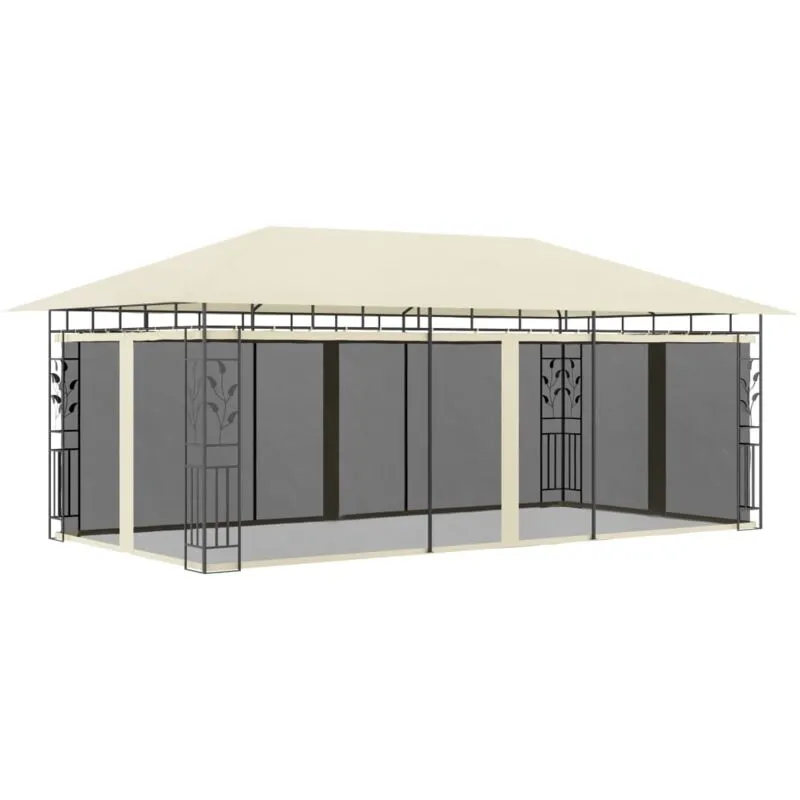 Vidaxl - Gazebo con Zanzariera 6x3x2,73 m Crema