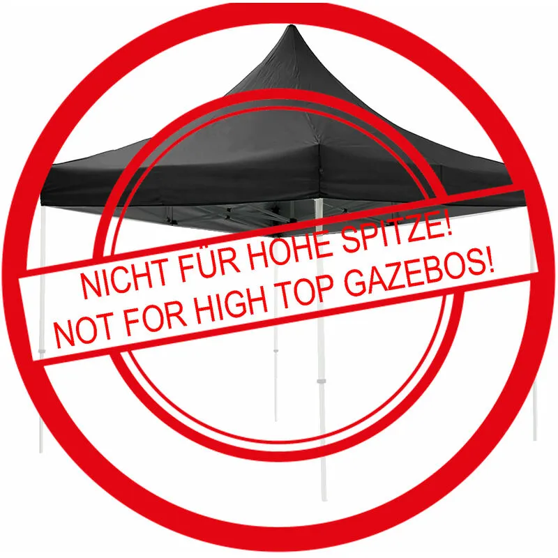 Gazebo Cover protettiva Pavillon 3 x 3 m Impermeabile Protezione dagli agenti atmosferici trasparente - Transparent