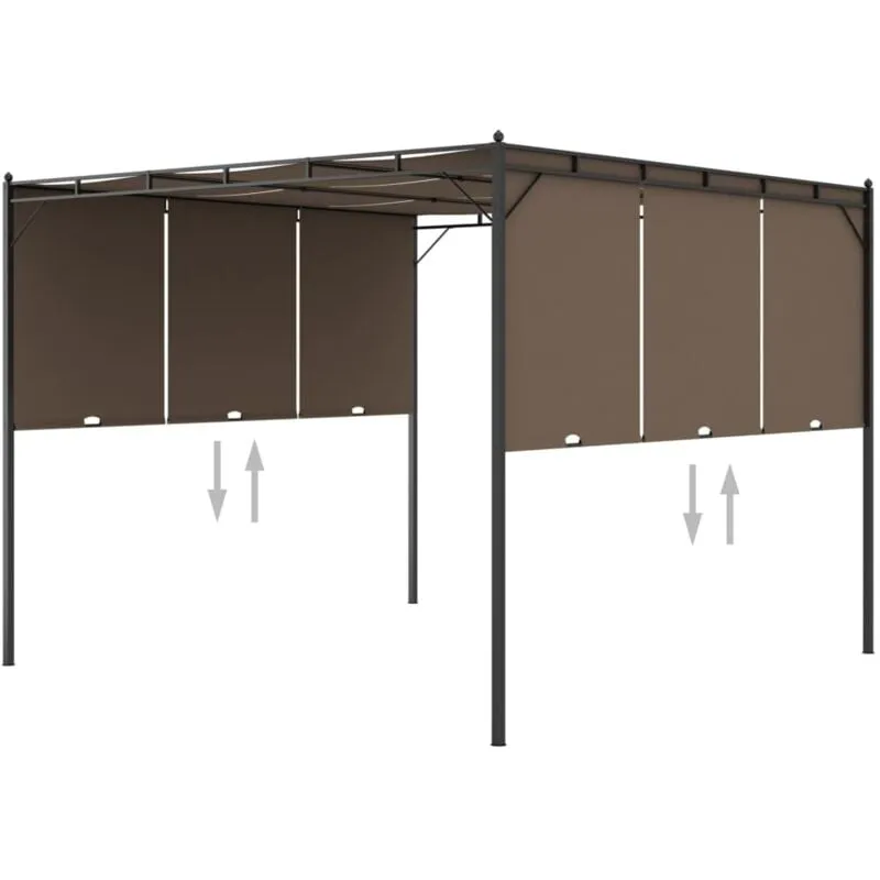 Vidaxl - Gazebo da Giardino con Tenda Laterale 3x3x2,25 m Talpa