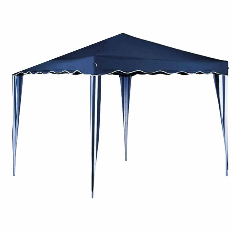 Gazebo Pieghevole 3x3 m in Acciaio Blu