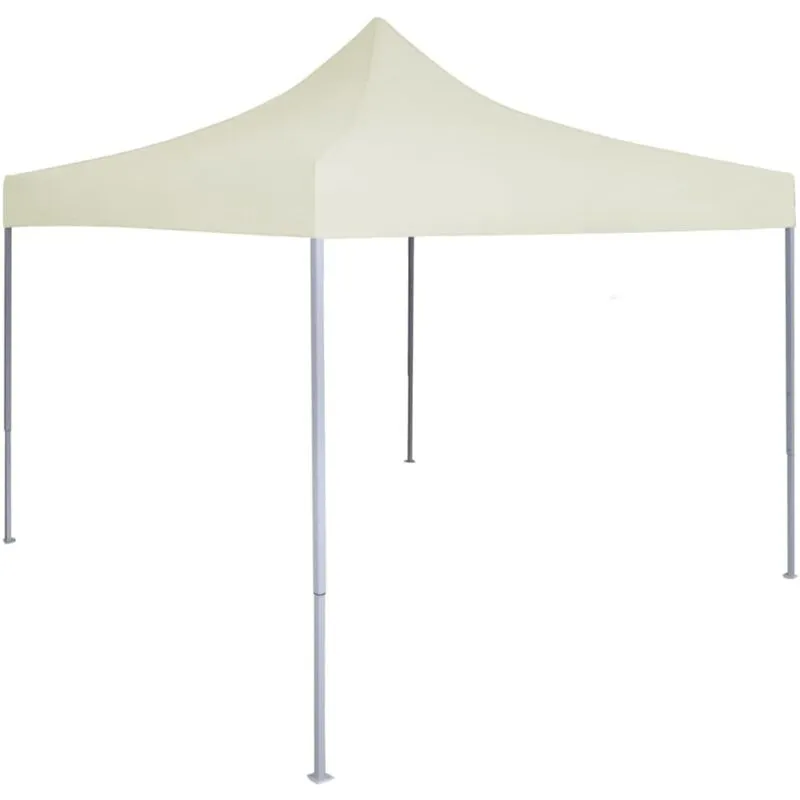 Gazebo Professionale Pieghevole 2x2 m in Acciaio Crema - Vidaxl