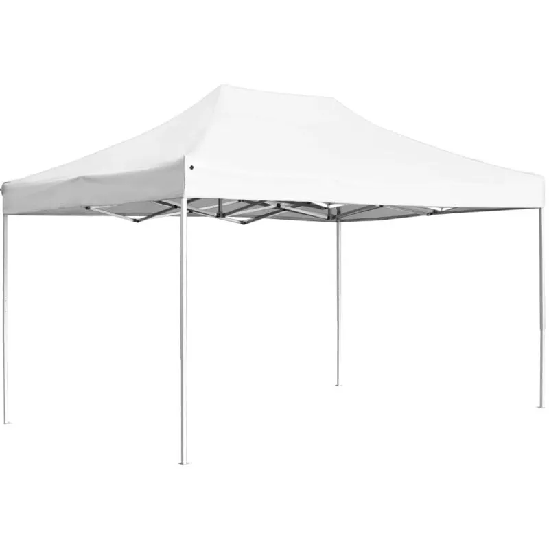 Gazebo Professionale Pieghevole Alluminio 4,5x3 m Bianco - Vidaxl