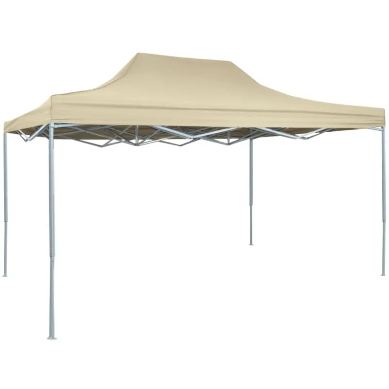 Vidaxl - Gazebo Professionale Pieghevole 3x4m Acciaio Crema