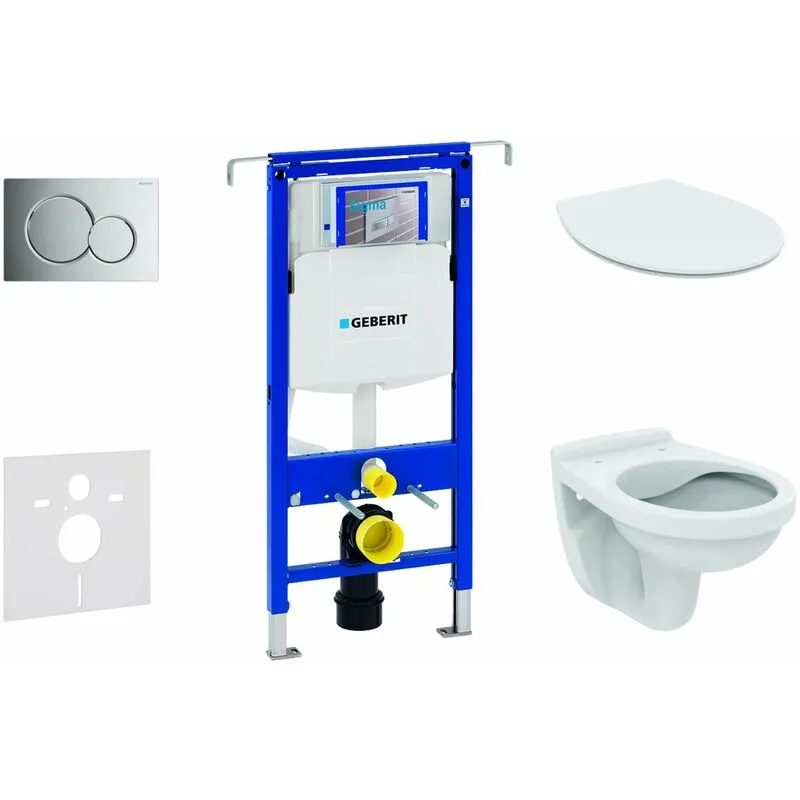  - Duofix - Modulo di installazione a parete, wc Alpha con sedile, placca di comando Sigma01, cromo lucido 111.355.00.5 ND2