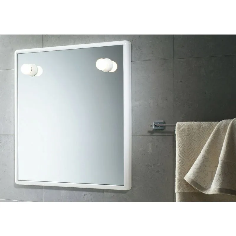 8001 specchio con luci 55X60 cm bianco - Gedy