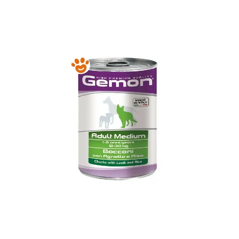 Gemon - Cane Bocconi Medium Agnello e Riso 1250gr