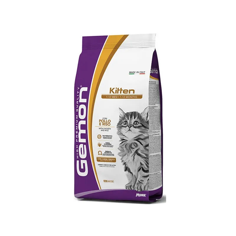 Gemon - per Kitten con Pollo e Riso da 7 Kg