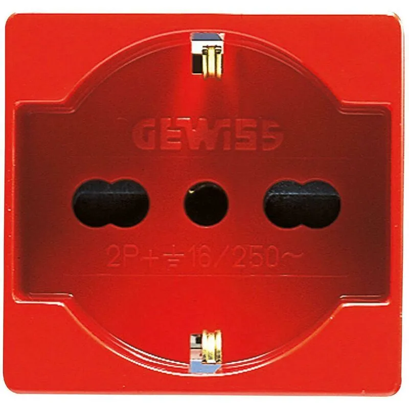 Gewiss - presa schuko standard per linee dedicate rossa gw20296