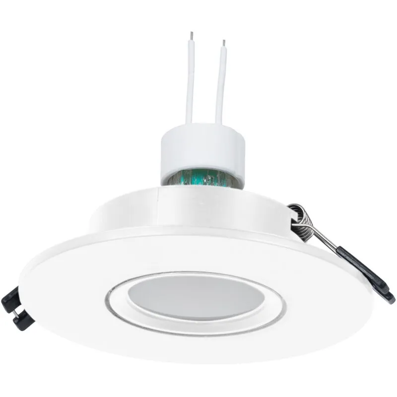 Barcelona Led - Lotto Anello da incasso Ø110mm (bianco) + lampadina GU10 5,4W + - Bianco Freddo