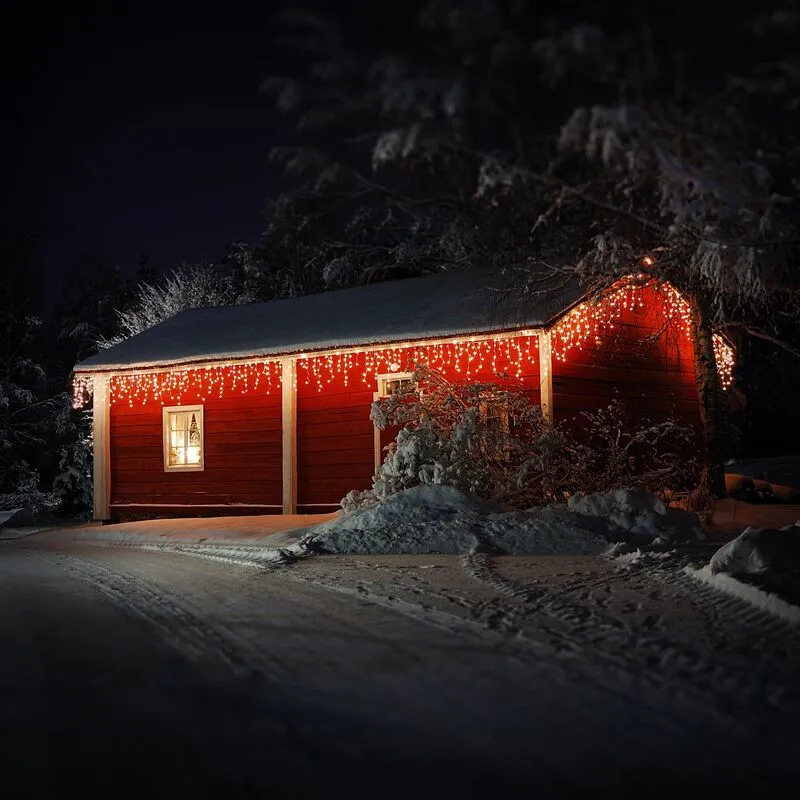 Ghirlanda Luminosa con 360 Lampadine led in pvc Verde Scuro IP44 Bianco Caldo 12m Catena Decorativa Lucine Albero Natale Decorazione Natalizia Casa