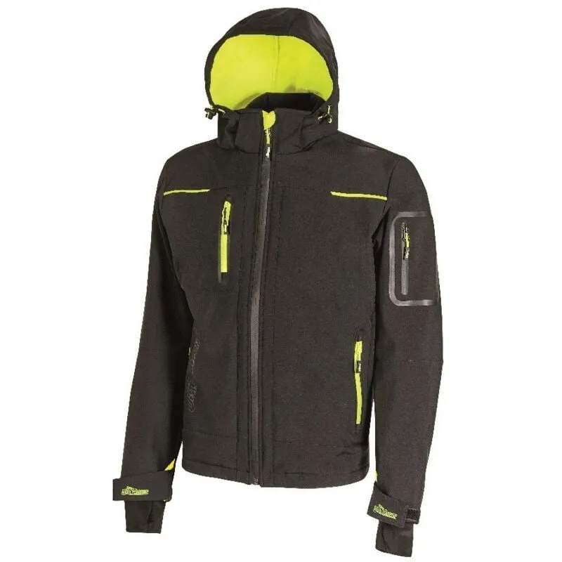 Giacca UPower Space in Softshell Scura (Black Carbon)