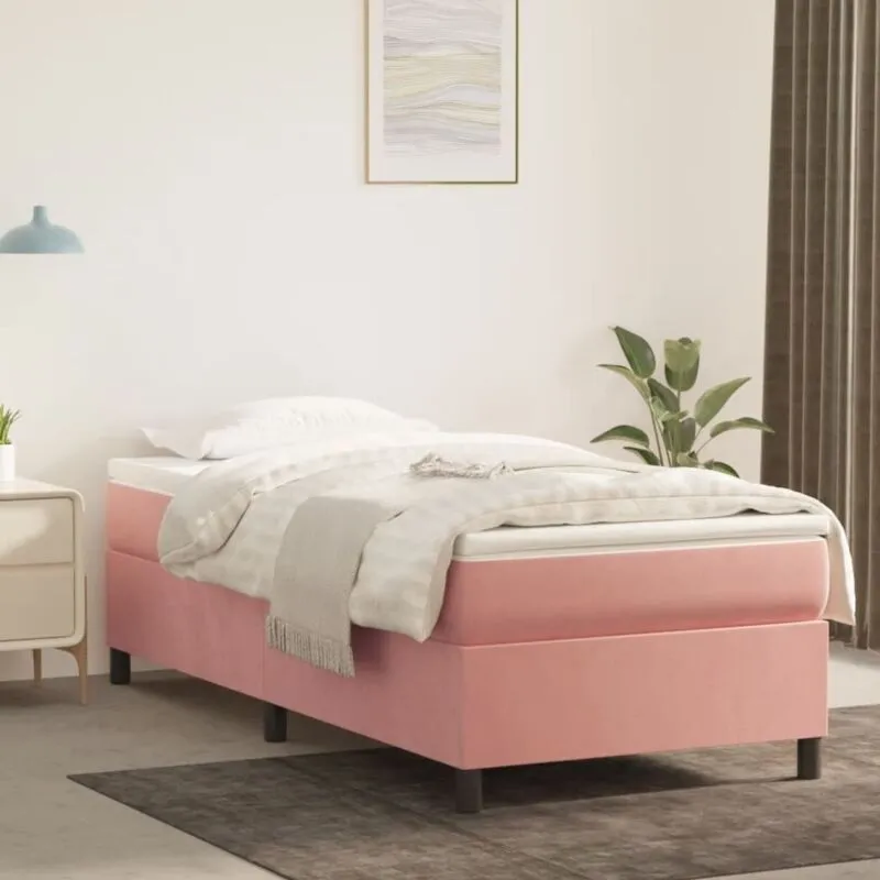 vidaXL Giroletto Rosa 90x190 cm in Velluto