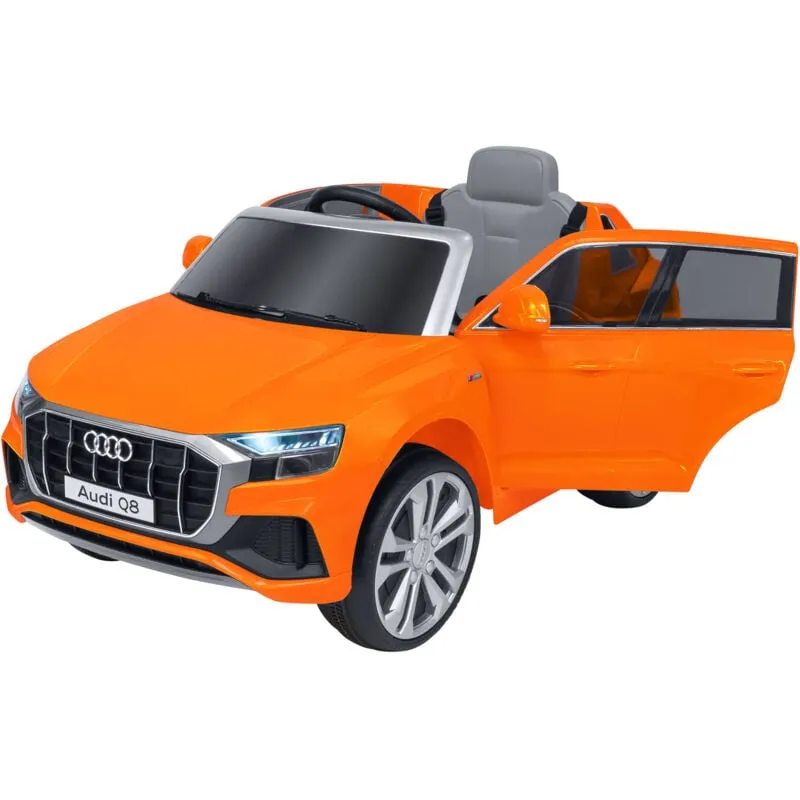 Auto elettrica audi Q8 da 12V con radiocomando in colore arancione