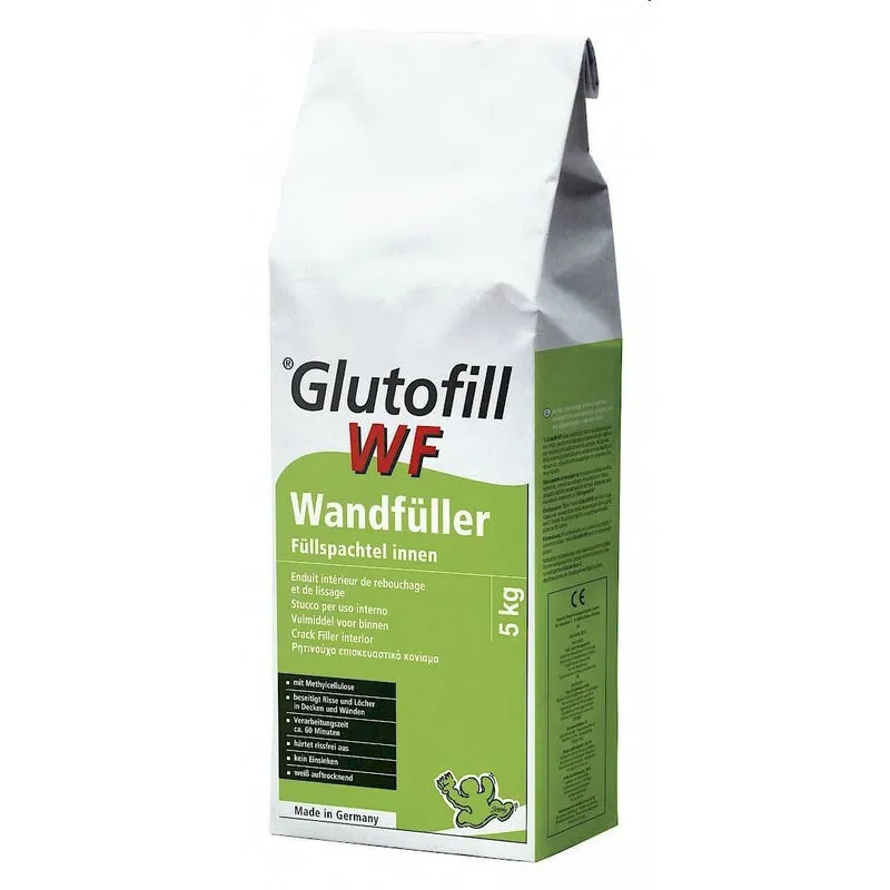 Glutofill wf 5 - stucco rasante a base di gesso per interni ideale per grossi riempimenti fino a 30MM 5 kg - tillmanns