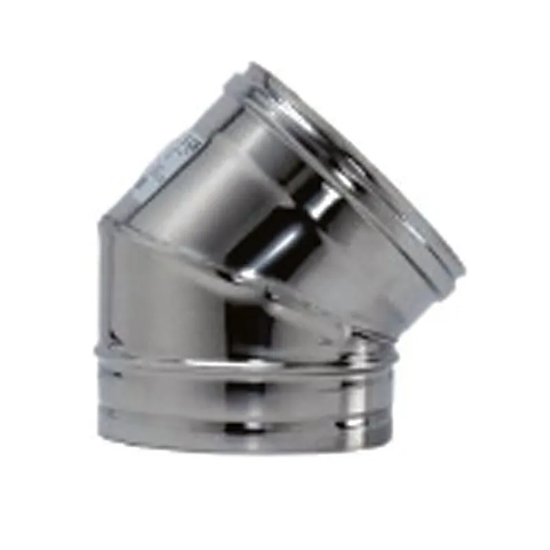 Gomito a 45° acciaio inox aisi 304 monoparete spessore mm.0,5 - ø mm.200