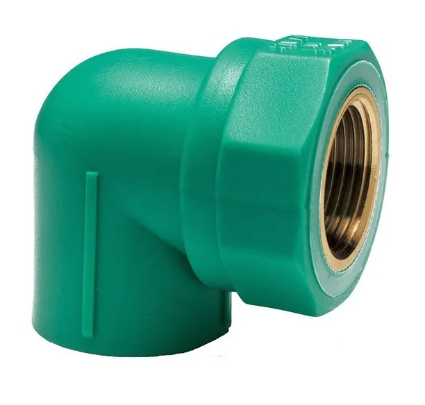 Gomito a 90â° ff con inserto ottone filettato in ppr polipropilene verde 3/4x25mm