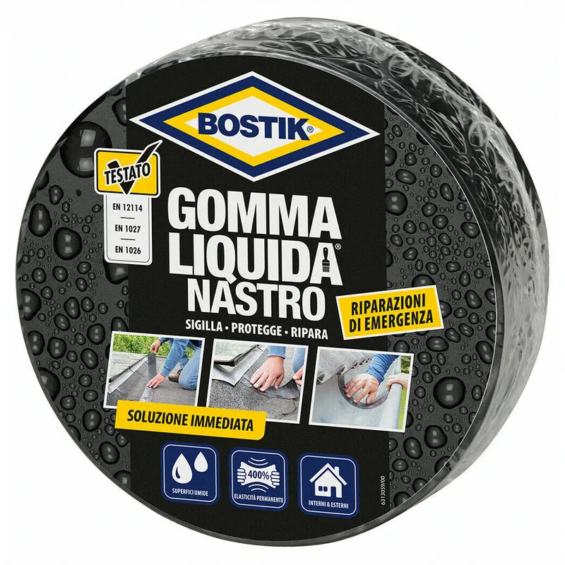  - Gomma Liquida Nastro Rotolo Sigillante per Infiltrazioni da 7,5 cm x 5 mt