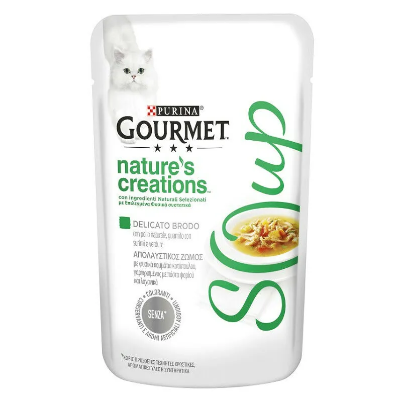  - Soup Nature's Creations per Gatto da 40 gr Pollo con Verdure