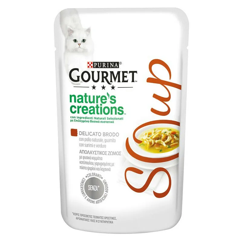  - Soup Nature's Creations per Gatto da 40 gr Pollo Surimi con Verdure