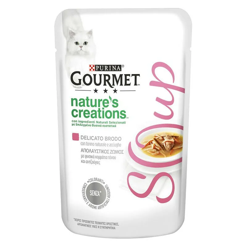 Soup Nature's Creations per Gatto da 40 gr Tonno con Acciughe - 