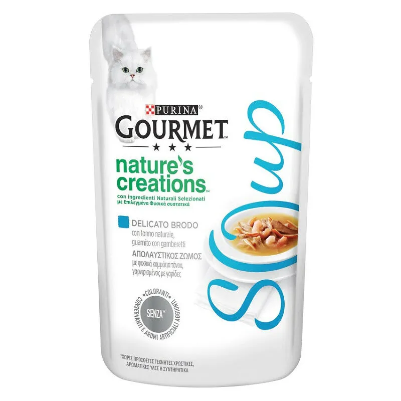 Soup Nature's Creations per Gatto da 40 gr Tonno con Gamberetti - 