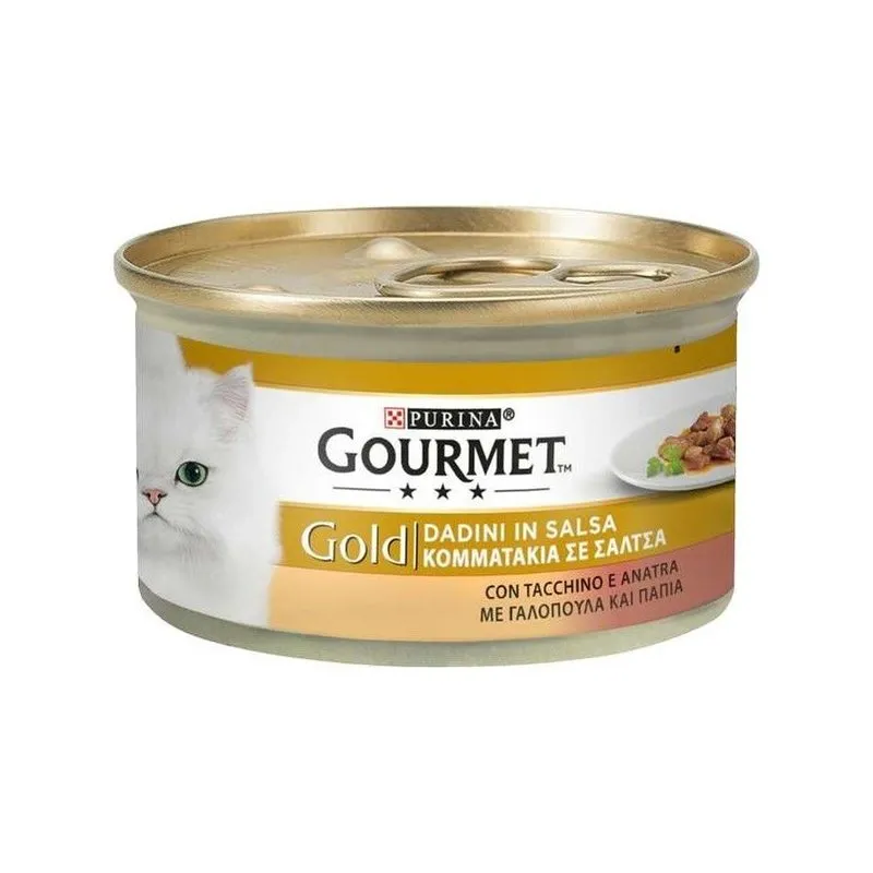 Gourmet Gold Dadini in salsa per Gatto da 85 gr Tacchino e Anatra