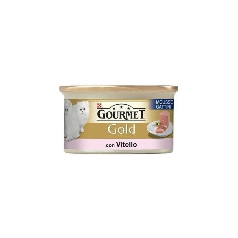 Gourmet Gold Mousse Kitten con Vitello per Gattini da 85 gr