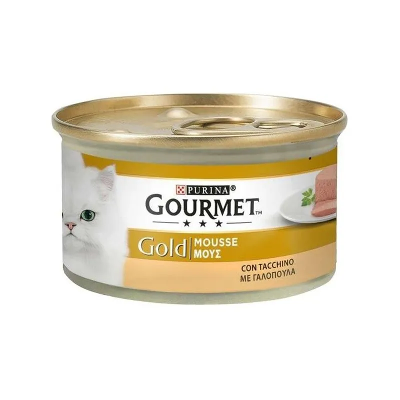  - Gourmet Gold Mousse per Gatto da 85 gr Tacchino