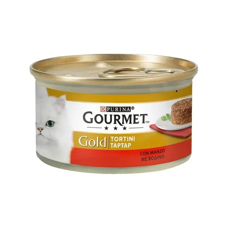 Gold Tortini per Gatto da 85 gr Manzo - 