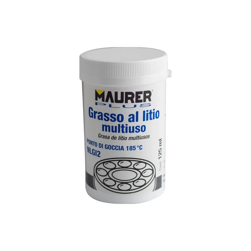 Grasso Al Litio Universale Multiuso 125 ml Vasetto Industriale Idrorepellente Maurer plus