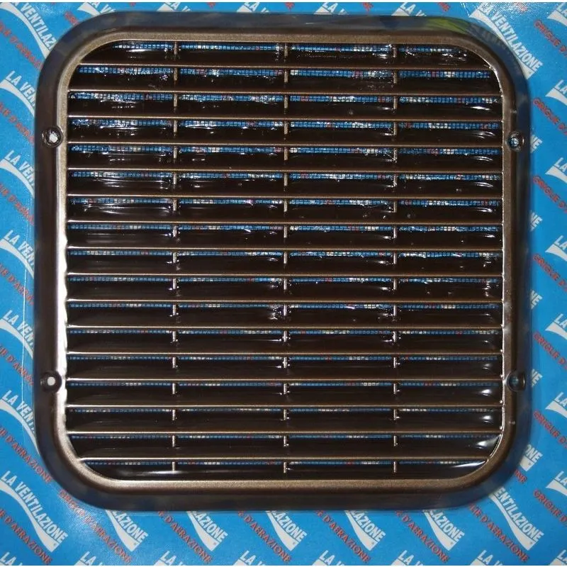 La Ventilazione - griglia di areazione in alluminio diametro mm 220x220 con rete anti insetti