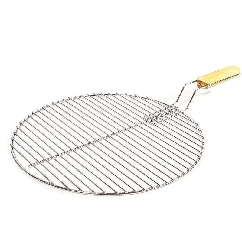 Griglia rotonda per bbq ø 44,5 cm In acciaio inox con manico Per grill a gas, a sfera ecc