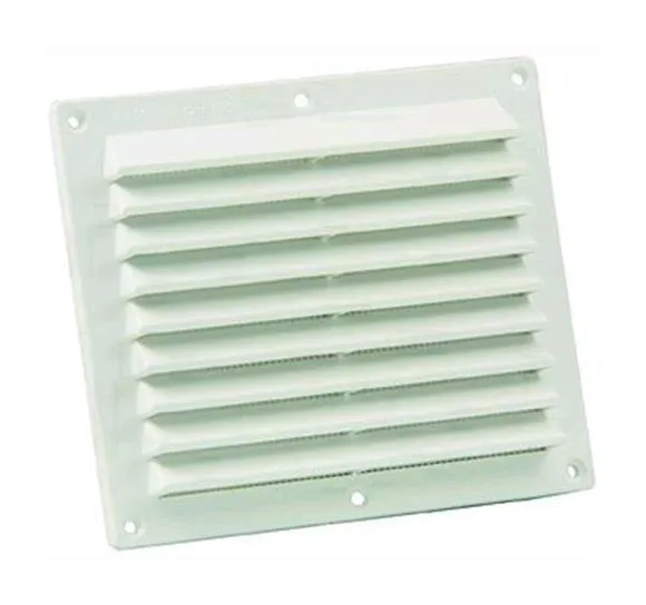 La Ventilazione - Griglie Aerazione Pvc Con Rete Art. Br1714B Mm.175X146 Cf.10Pz