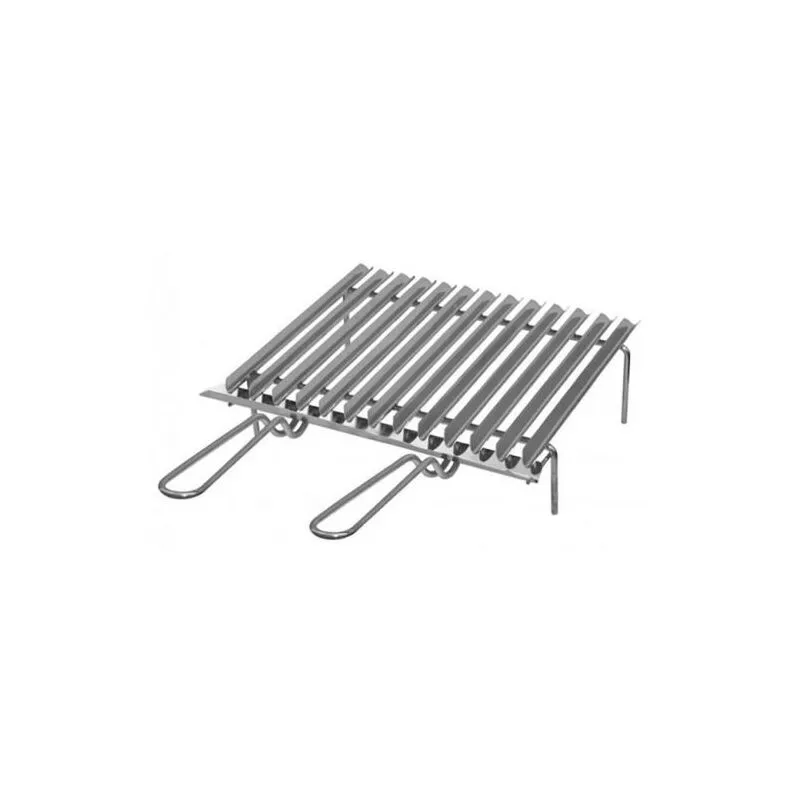 Graticola griglia acciaio cromato per barbecue bbq c/recupero oli grassi 31903V cm 50X35X10 (31904)