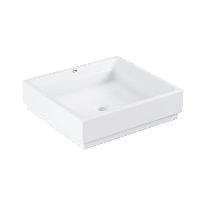  Cube Lavabo a colonna in ceramica 50 cm, bianco alpino (3948100H)