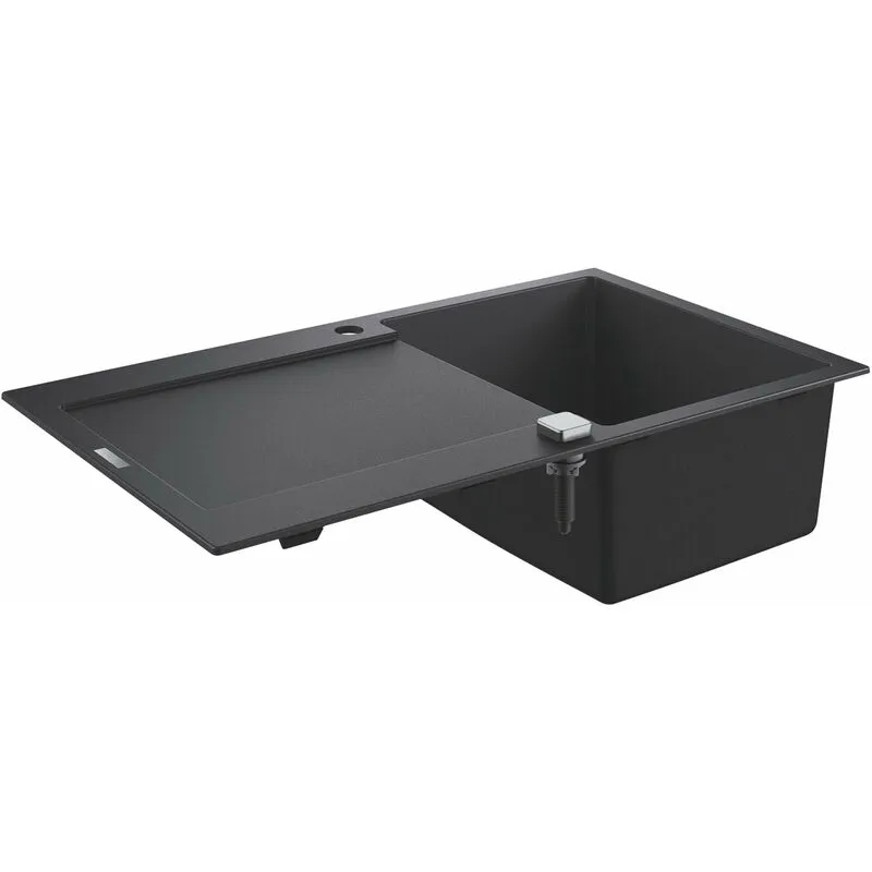 Lavelli - Lavello composito K500 con scarico automatico, 860x500 mm, granito nero 31644AP0 - 