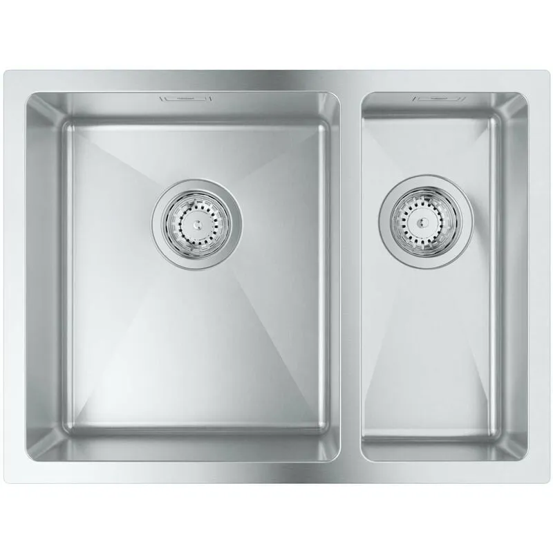 Lavelli - Lavello K700 con sistema di scarico, 60x45 cm, acciaio inox spazzolato 31577SD1 - 