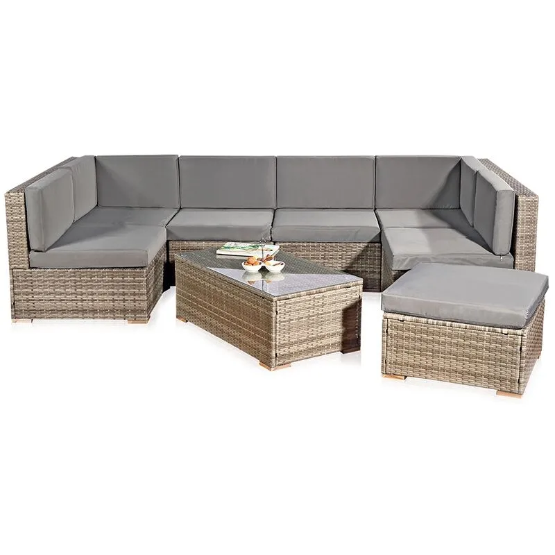 Gruppo di sedute Mobili da giardino Salotto Set di sedute Rattan Terrazza