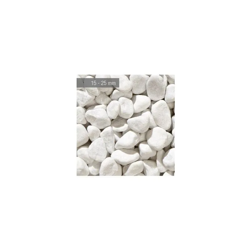 GR.ZANDOBBIO Ciottoli Bianchi Marmo Carrara 15/25mm 10Kg