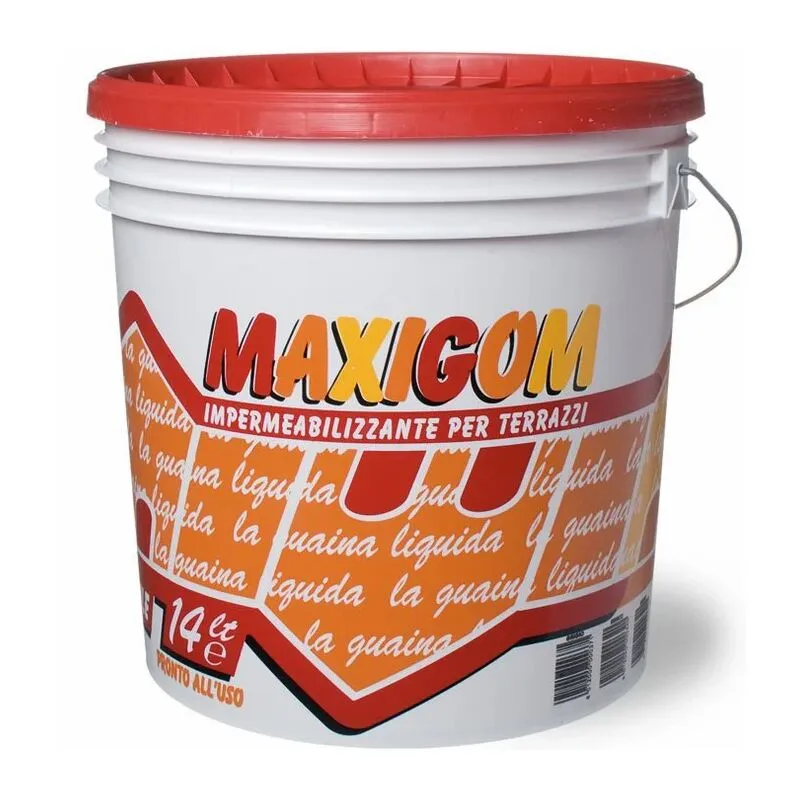 Guaina liquida - 4lt - Rosso ossido - impermeabilizzante pedonabile per terrazzi - maxigom