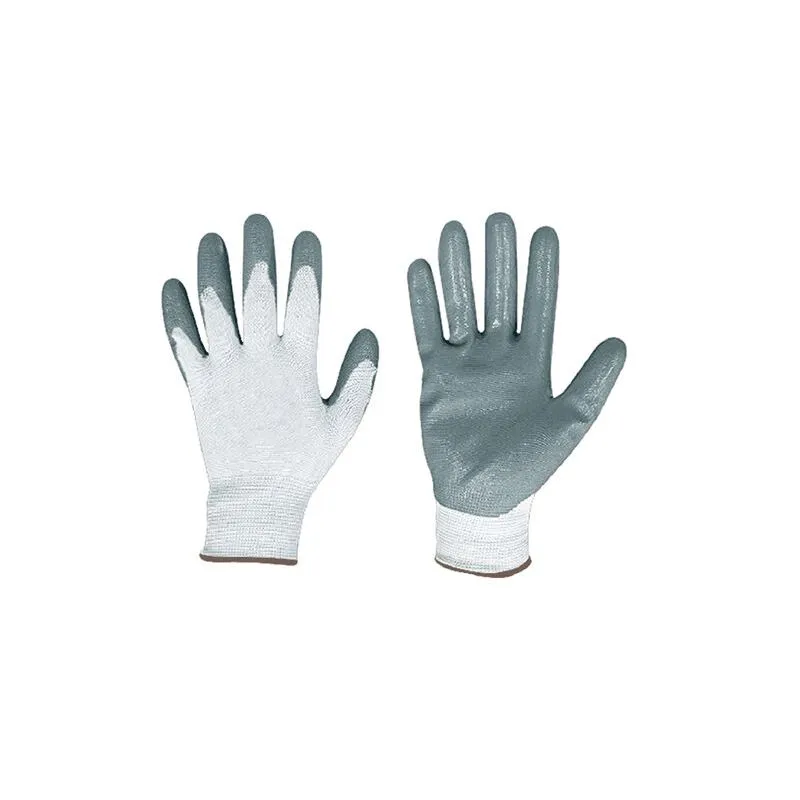 Guanti da lavoro in nitrile/nylon soft touch K2F tg 6 colore bianco per settore meccanico edilizia e giardinaggio