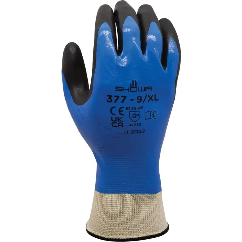 377 Guanto Da Lavoro Maglia Senza Cuciture Nylon Nitrile Usi Generici 7/M - 