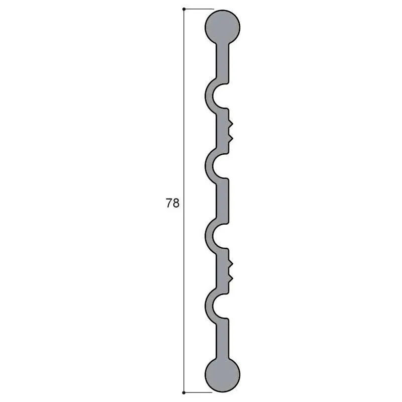 Guarnizione antipizzicamento per dita Piccolo dual joint Grigio - 2 m