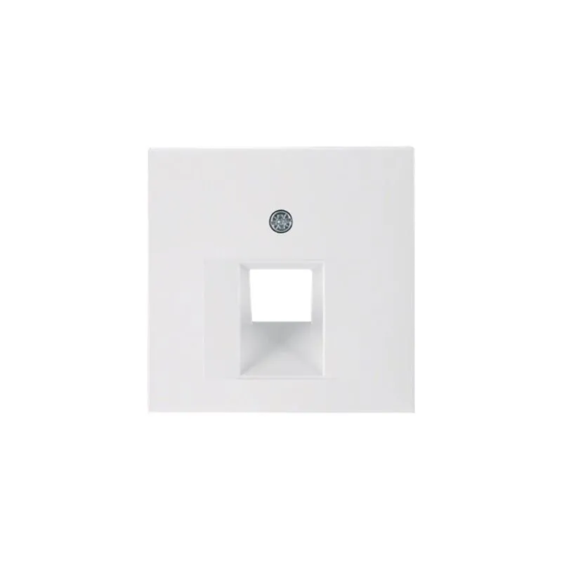  - Placca centrale con presa telefonica/rete compatibile con diverse serie IP20 5,5x5,5x1,7cm colore bianco polare