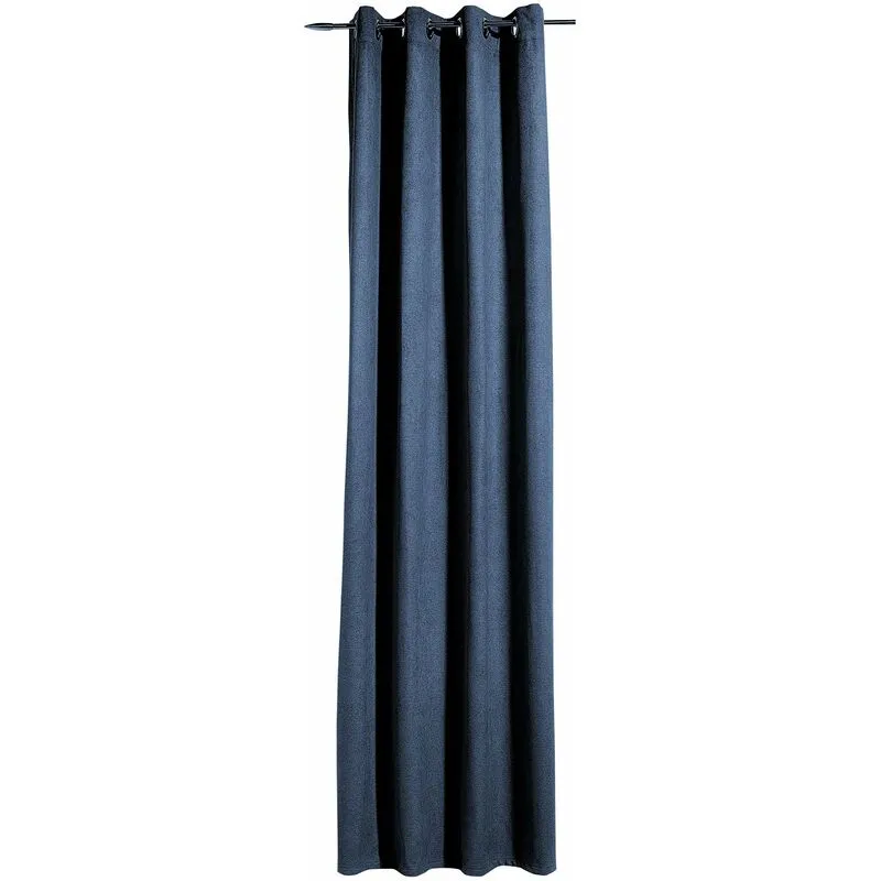 Tenda con occhielli, Tessuto, Blu, 245 x 138 cm - 