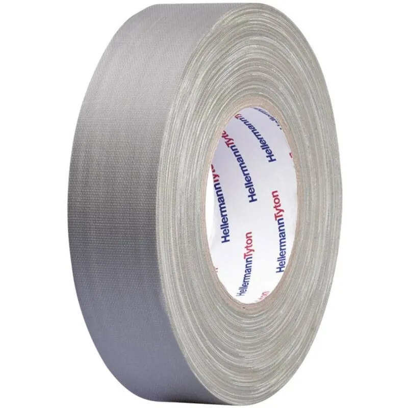 Hellermanntyton - HelaTape Tex - nastri in tessuto HTAPE-TEX-50x50 712-00906 (l x l) 50 m x 50 mm Grigio Tessuto in cotone e poliestere h